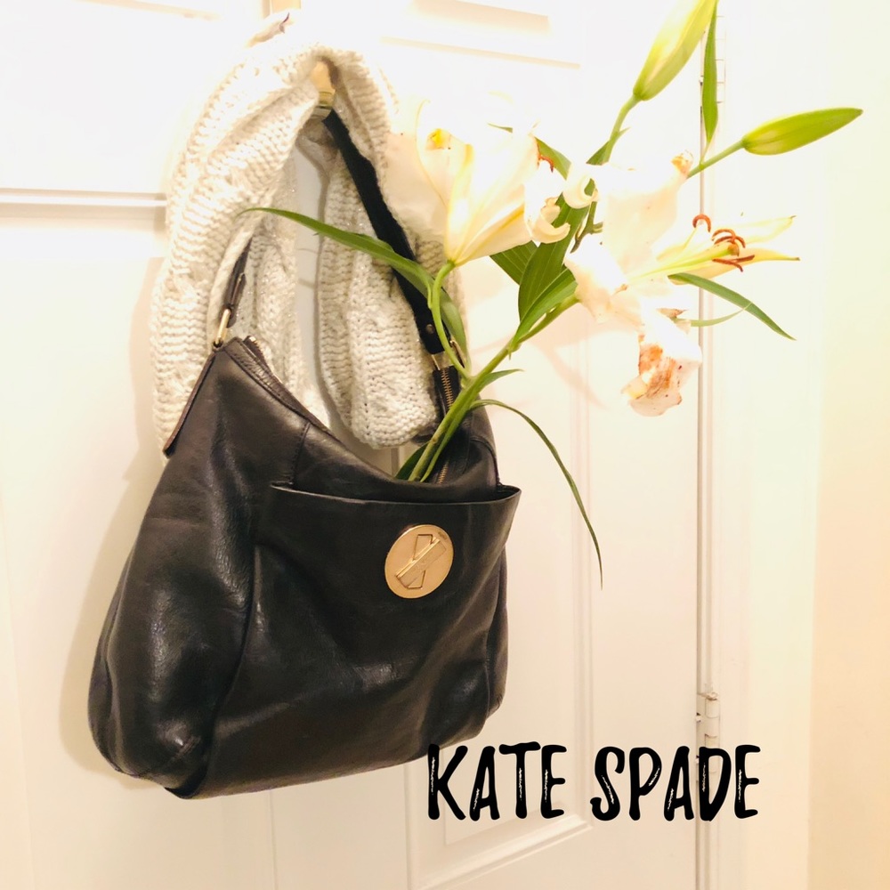Kate Spade Black  beautiful soft Leather bag (Smoke Free Home) - Picture 4 of 7